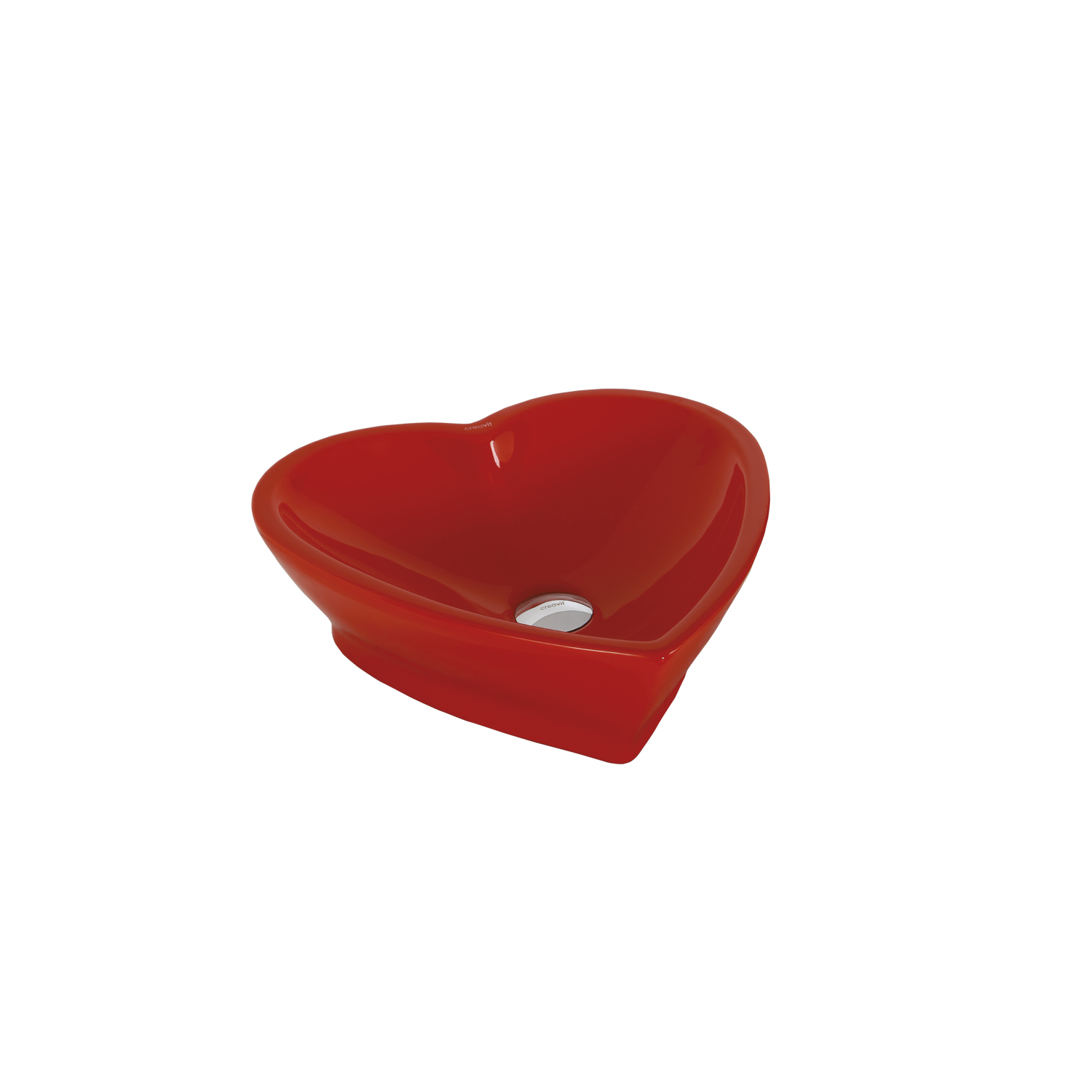 TP149.70000 Love 45 cm Setüstü Kalp Lavabo - Kırmızı